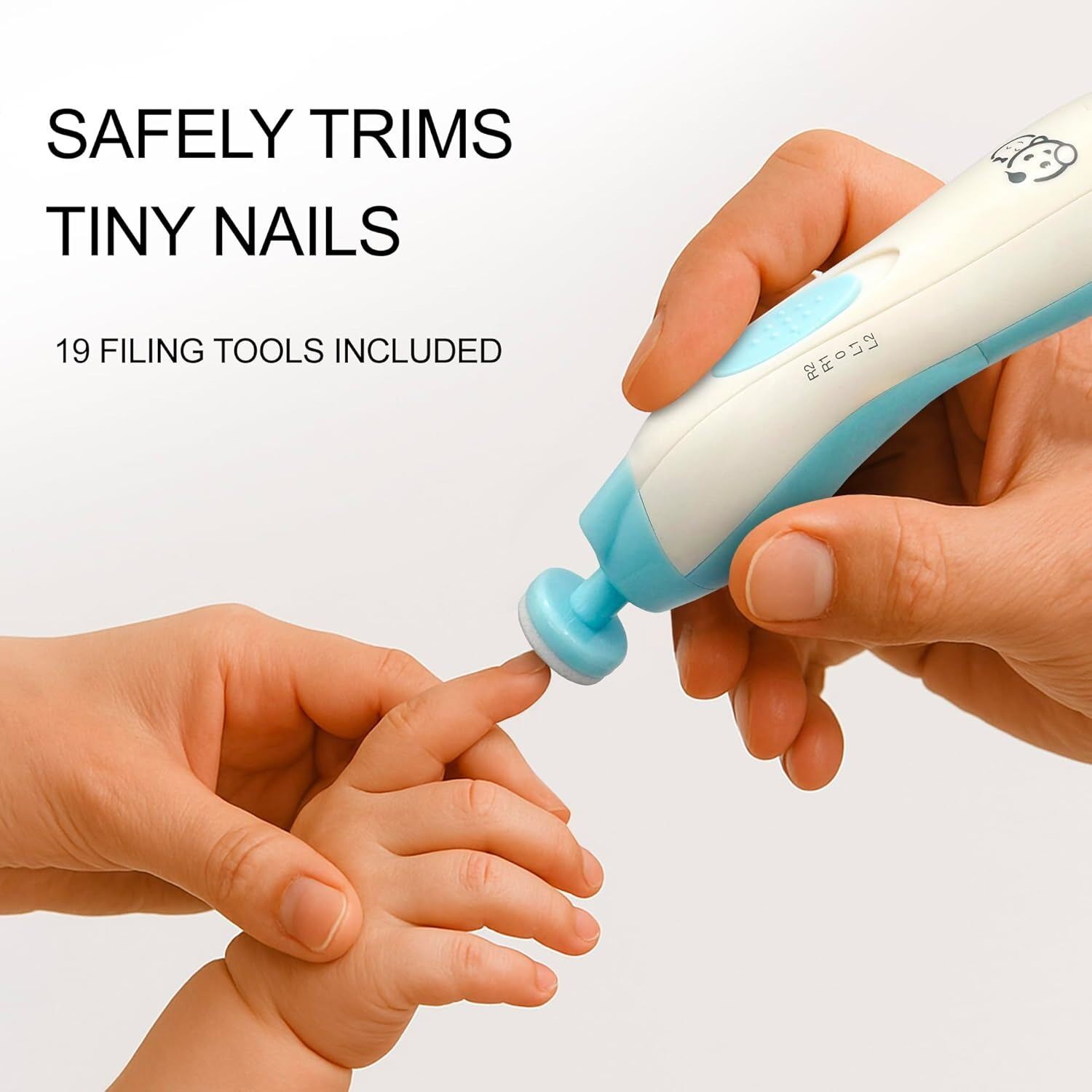 Picture of Electric Baby Nail File with Light – Safe & Gentle Electric Nail Trimmer Clipper Kit for Newborn, Infant & Toddler, Includes 6 Grinding Heads for Toes and Fingernails - The Asia Express