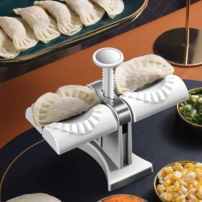 Picture of Double Head Automatic Dumpling Maker – Premium Food-Grade ABS Dumpling & Momos Press, Make Two Dumplings or Ravioli at a Time, Easy to Use and Clean, Perfect for Home Cooking- The Asia Express