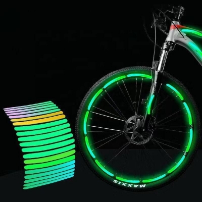 Picture of 10/20/30 Pcs Bicycle Wheel Luminous Reflective Stickers – Fluorescent Glow Wheel Decoration Stickers for Bicycle & Motorcycle, Night Safety Visibility Stickers - The Asia Express-10-Pcs