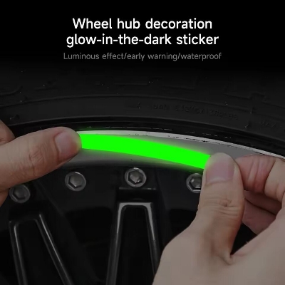 Picture of 10/20/30 Pcs Bicycle Wheel Luminous Reflective Stickers – Fluorescent Glow Wheel Decoration Stickers for Bicycle & Motorcycle, Night Safety Visibility Stickers - The Asia Express-10-Pcs