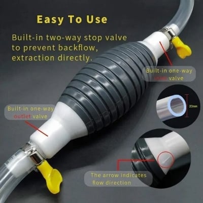 Picture of Handy Manual Gas & Oil Transfer Pump – Multi-Purpose Hand Straw Liquid Pump  For Car Fuel, Gasoline, Diesel, Kerosene & Fish Tank Water Changer, Portable Non-Electric Liquid Transfer Tool - The Asia Express
