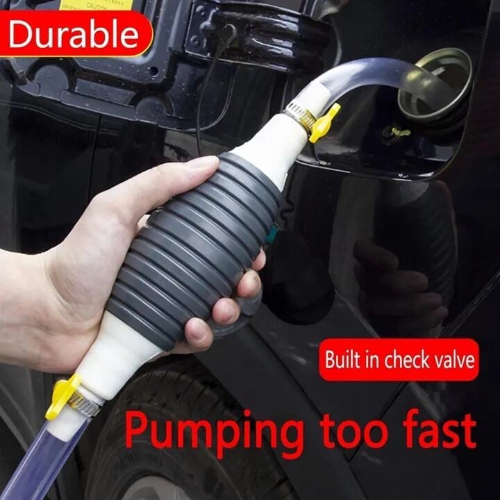 Picture of Handy Manual Gas & Oil Transfer Pump – Multi-Purpose Hand Straw Liquid Pump  For Car Fuel, Gasoline, Diesel, Kerosene & Fish Tank Water Changer, Portable Non-Electric Liquid Transfer Tool - The Asia Express