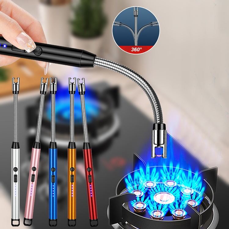 Picture of 360° Flexible Electric Arc BBQ Lighter – USB Rechargeable Windproof & Flameless Plasma Pulse Igniter with Bendable Neck- Safe & Eco-Friendly Electric Lighter for Kitchen, Gas Stove, Candle, BBQ, Cigarette & Outdoor Use - The Asia Express