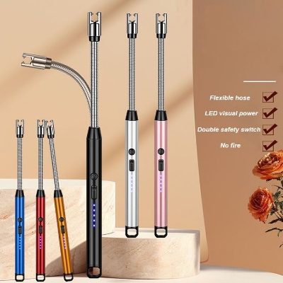 Picture of 360° Flexible Electric Arc BBQ Lighter – USB Rechargeable Windproof & Flameless Plasma Pulse Igniter with Bendable Neck- Safe & Eco-Friendly Electric Lighter for Kitchen, Gas Stove, Candle, BBQ, Cigarette & Outdoor Use - The Asia Express