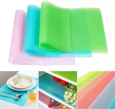 Picture of 4 Pcs Washable Waterproof Refrigerator Shelf Mats & Liners – Multi-Color Non-Slip BPA-Free Fridge, Drawer & Cabinet Shelf Protector with Spill Protection - The Asia Express-Multicolor