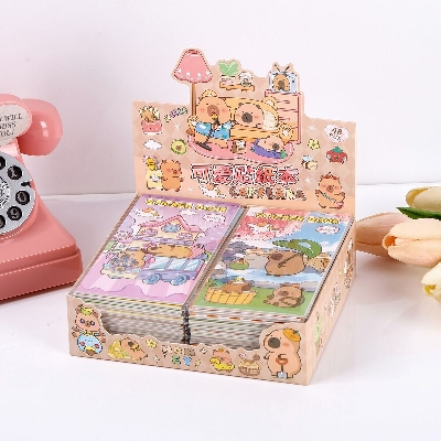 Picture of Kapibala Cute Cartoon Sticker Book Set – Creative Journaling & DIY Decoration Stickers for Kids, Students & Adults | Perfect for Children’s Gifts, School Rewards, Scrapbooking, Diary, Planner & Craft Projects - The Asia Express-Multicolor