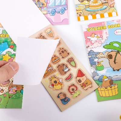 Picture of Kapibala Cute Cartoon Sticker Book Set – Creative Journaling & DIY Decoration Stickers for Kids, Students & Adults | Perfect for Children’s Gifts, School Rewards, Scrapbooking, Diary, Planner & Craft Projects - The Asia Express-Multicolor