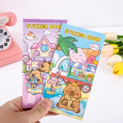 Picture of Kapibala Cute Cartoon Sticker Book Set – Creative Journaling & DIY Decoration Stickers for Kids, Students & Adults | Perfect for Children’s Gifts, School Rewards, Scrapbooking, Diary, Planner & Craft Projects - The Asia Express-Multicolor