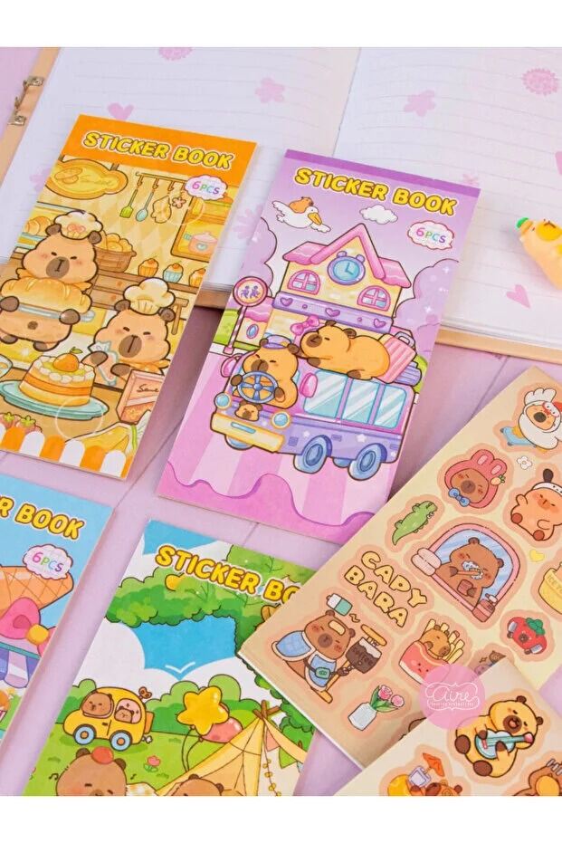 Picture of Kapibala Cute Cartoon Sticker Book Set – Creative Journaling & DIY Decoration Stickers for Kids, Students & Adults | Perfect for Children’s Gifts, School Rewards, Scrapbooking, Diary, Planner & Craft Projects - The Asia Express-Multicolor