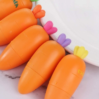 Picture of Smartcraft Cute Carrot Highlighter Pen Set – 6 Pcs Pastel Fluorescent Markers & Portable Mini Kawaii Stationery for Students, Study, Books Marking, Art, School & Office Use - The Asia Express-Multicolor