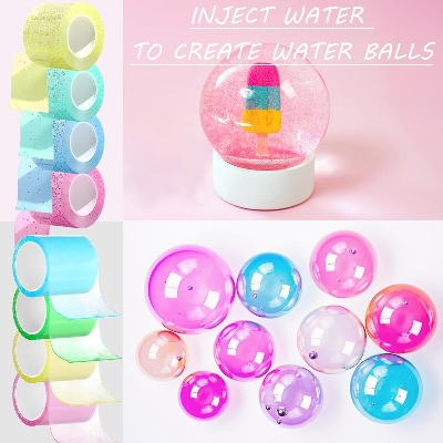 Picture of 1PC Colorful Glitter Nano Bubble Tape – High-Sticky Double-Sided Adhesive Blowable Bubble Tape for DIY Craft, Pinch Bubble, Stress Relief & Creative Toy Making - The Asia Express-Multicolor