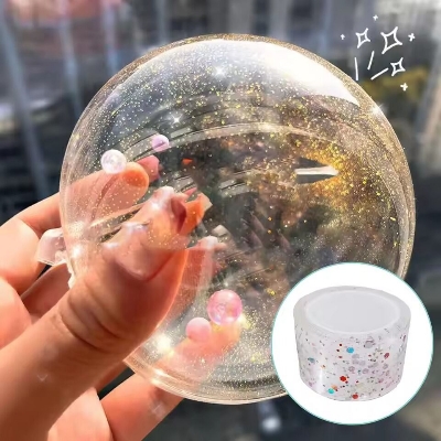 Picture of 1PC Colorful Glitter Nano Bubble Tape – High-Sticky Double-Sided Adhesive Blowable Bubble Tape for DIY Craft, Pinch Bubble, Stress Relief & Creative Toy Making - The Asia Express-Multicolor