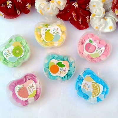 Picture of 1 PC Portable Travel Soft Paper Soap Sheets in Cute Apple Shape Box | Dissolvable Hand Wash Soap Paper for Kids & Adults | Travel Soap Tube for Kitchen, Toilet, Outdoor, Camping & Hiking - The Asia Express