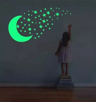 Picture of Petra Galaxy Glow-in-the-Dark Wall Stickers – Radiant Smiley Face, Moon, Sun & Stars | 3D Luminous Radium Fluorescent Wall Decals for Kids, Students Room & Dormitory Decor - The Asia Express