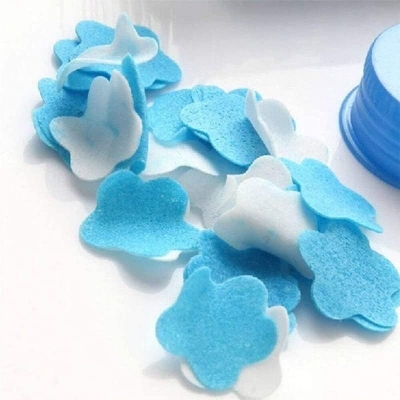 Picture of 1 PC Flower Design Square Shape Paper Soap Box| Dissolvable Hand Wash Soap Sheets for Kids & Adults | Travel Soap Tube for Kitchen, Toilet, Outdoor, Camping & Hiking - The Asia Express