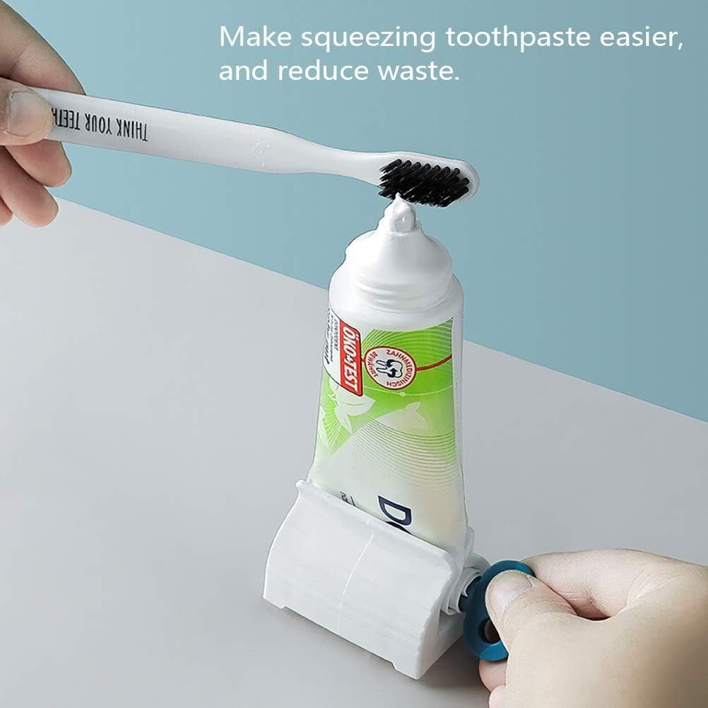 Picture of 3 Pcs Manual Toothpaste Squeezer Rolling Tube Dispenser – Hand-Press Rotating Seat Holder Stand for Toothpaste, Facial Cleanser & Cream Tubes | Easy Press Bathroom Organizer - The Asia Express-3-Pcs