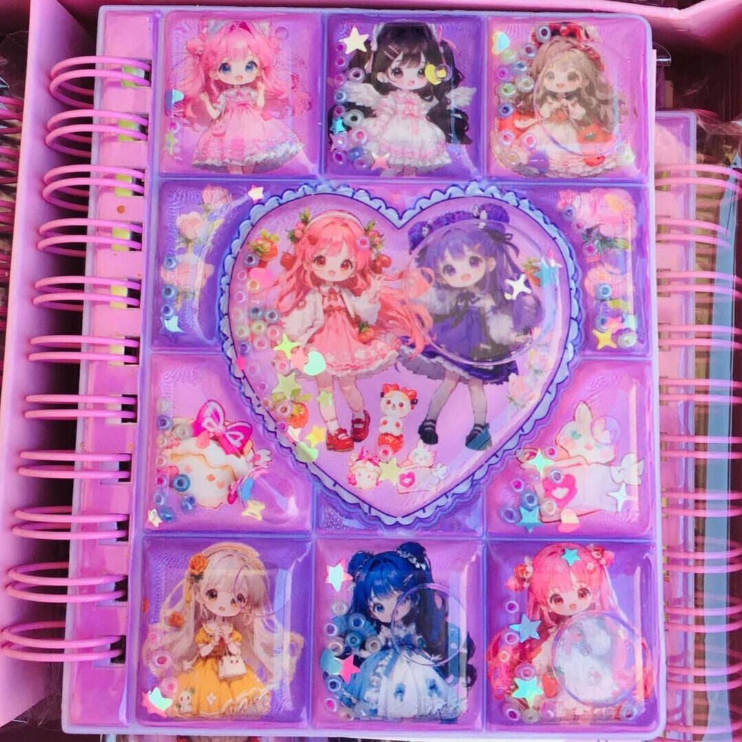 Picture of Princess Series Cute Notebook with Water-Based Stickers | Kids Cartoon Stationery Diary, Creative Study & Journaling Book for School, Gift & Art Use - The Asia Express-Multicolor