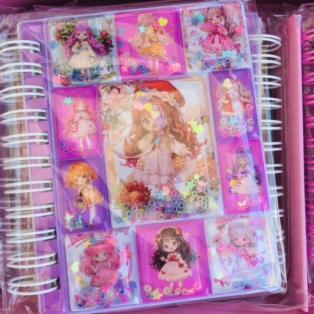 Picture of Princess Series Cute Notebook with Water-Based Stickers | Kids Cartoon Stationery Diary, Creative Study & Journaling Book for School, Gift & Art Use - The Asia Express-Multicolor
