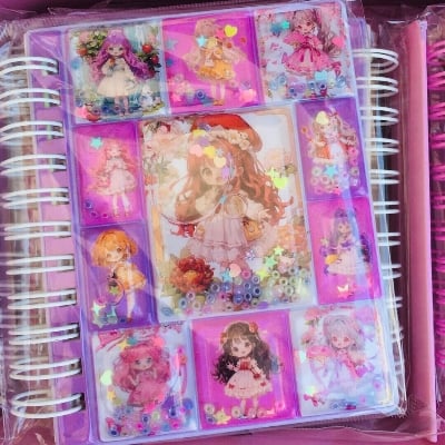 Picture of Princess Series Cute Notebook with Water-Based Stickers | Kids Cartoon Stationery Diary, Creative Study & Journaling Book for School, Gift & Art Use - The Asia Express-Multicolor