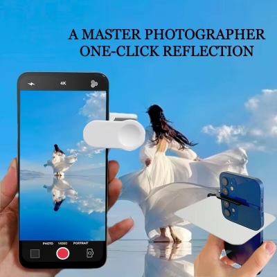 Picture of Adjustable Smartphone Camera Reflection Mirror Clip – Portable Selfie & Vlog Mirror Attachment for Phone Camera | Creative Reflection Photography Tool for Travel & Content Creation- The Asia Express