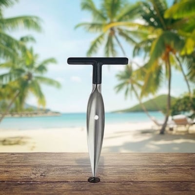 Picture of CETLO Stainless Steel Coconut Opener & Driller Tool – Portable Manual Coconut Knife for Easy Opening of Young Coconuts | Kitchen Gadget for Coconut Water & Peeling - The Asia Express-Silver
