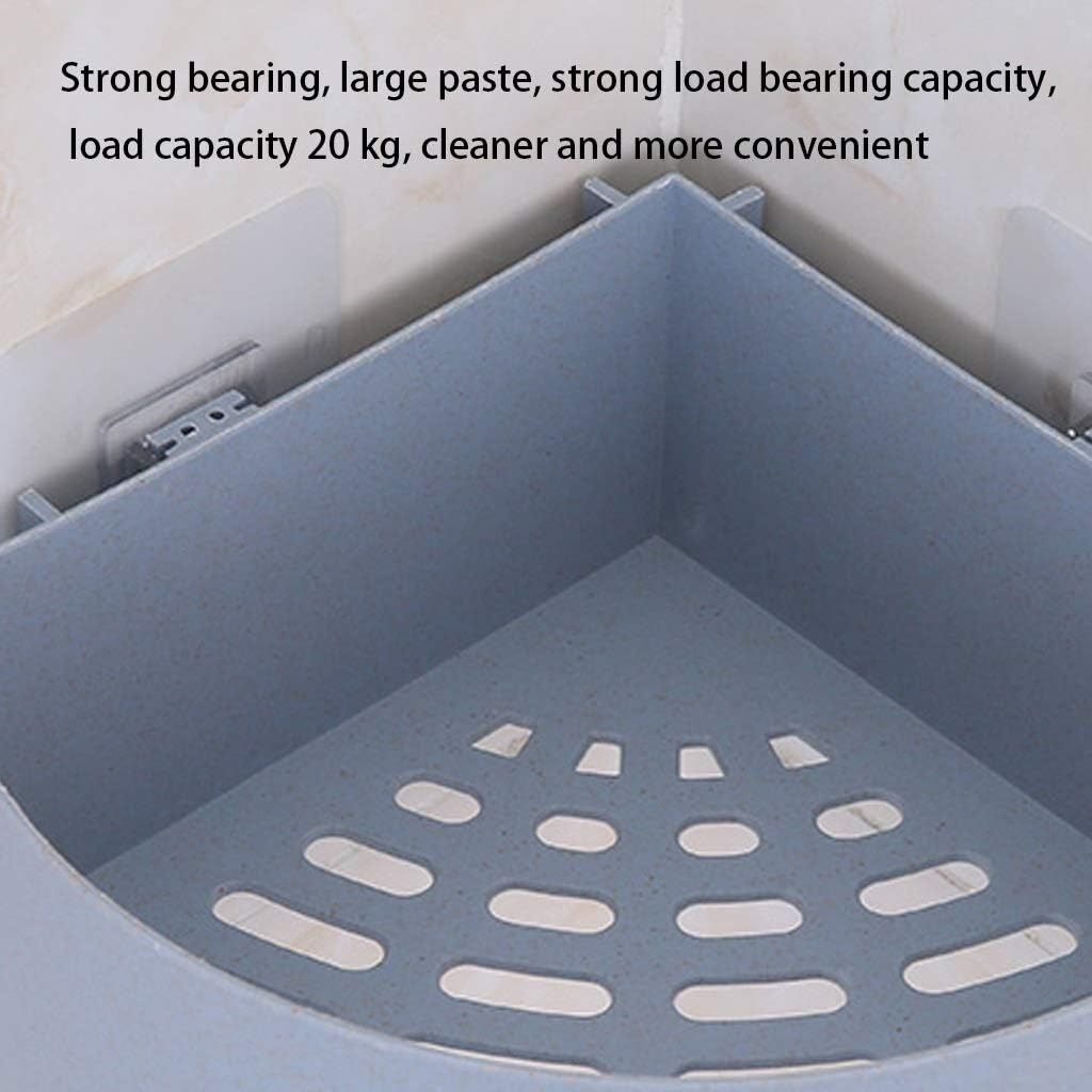 Picture of Triangle Corner Shelf Bathroom Shower Caddy – Self Adhesive Wall Mounted Storage Rack, Plastic Organizer Basket for Bathroom & Kitchen Corner Use - The Asia Express-Multicolor