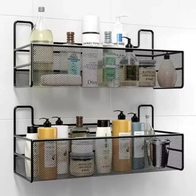 Picture of Metal Bathroom Wall Mounted Storage Rack – Shower Caddy Organizer Shelf with Soap Holder Basket for Shampoo, Toilet & Washroom Accessories - The Asia Express-Multicolor