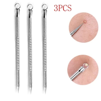 Picture of Professional Pimple Popper Tool Kit skin care product - With Comedone Extractor Milia Removal Tool Blackhead Tweezers and Whitehead Remover Tool Spot Treatment Acne Set - Derma Roller - The Asia Express