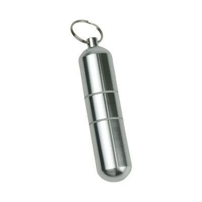 Picture of 4-Layer Capsule Type Aluminum Alloy Storage Case – Waterproof Airtight Travel Container with Keychain for Tobacco, Pills, Herbs & Small Items - The Asia Express-Silver