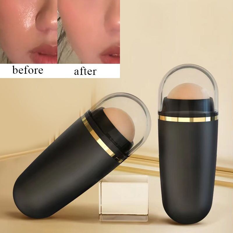 Picture of Face Oil Absorbing Roller Stick – Natural Volcanic Stone Oil Control Ball | Reusable Washable Facial Oil Remover Tool for Oily Skin, Instant Shine Removal, Makeup Care & Pore Cleaning - The Asia Express