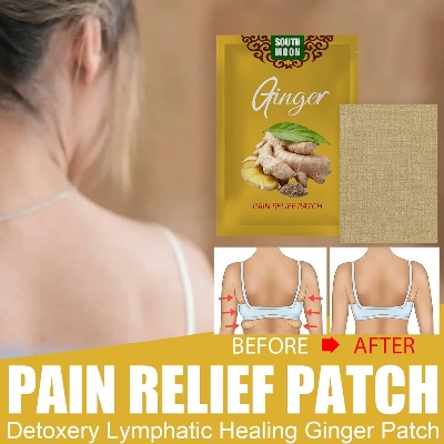 Picture of 5PCS Herbal Ginger Patch – Self-Heating Warming Pain Relief Pads for Neck, Knee & Joints | Lymphatic Detox, Blood Circulation Support, Body Relaxation & Sleep Care - The Asia Express-5-Pcs