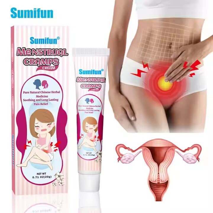 Picture of SUMIFUN Menstrual Cramps Pain Relief Cream 20g – Herbal Soothing Relief for Period Pain, Menstrual Discomfort & Lower Abdominal Massage, Lower Belly Massage & Women’s Menstrual Care - The Asia Express
