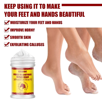 Picture of Horse Oil Repair Cream 50g – Herbal Hand & Foot Moisturizing Cream for Dry Cracked Skin | Anti-Cracking, Frostbite Protection, Winter Care, Peeling Repair & Whitening Foot Cream - The Asia Express