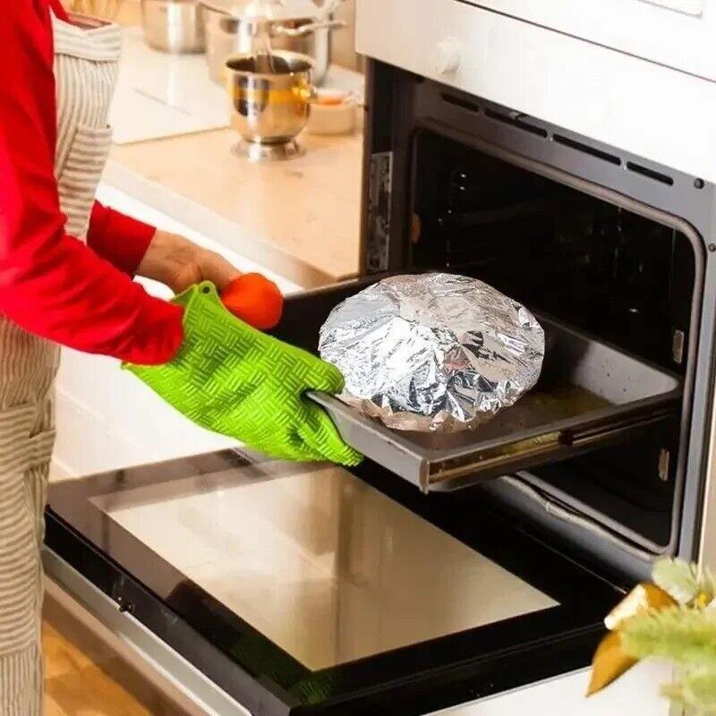Picture of 10 PCS Reusable Aluminum Foil Food Covers – Elastic Fresh Keeping Bowl Covers, Food Grade Heat Preservation Covers for Bowls, Plates & Food Containers, Microwave Safe, Kitchen, Refrigerator, Takeaway & Picnic Use - The Asia Express-Silver