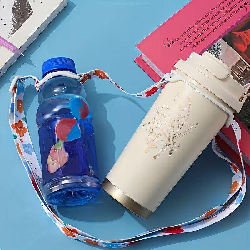 Picture of 2-in-1 Adjustable Water Bottle Strap – Portable Crossbody & Shoulder Carrier with Secure Buckle Rope for Sports, Travel, Hiking & Outdoor Activities - The Asia Express-Multicolor