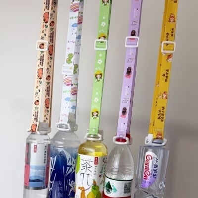 Picture of 2-in-1 Adjustable Water Bottle Strap – Portable Crossbody & Shoulder Carrier with Secure Buckle Rope for Sports, Travel, Hiking & Outdoor Activities - The Asia Express-Multicolor