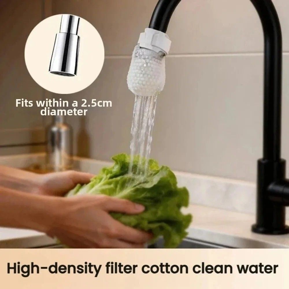 Picture of 50Pcs Anti-splash Cotton Thickened Filter High-density Universal Faucet Filter (with 10pcs T-strap)-The Asia Express-Multicolor