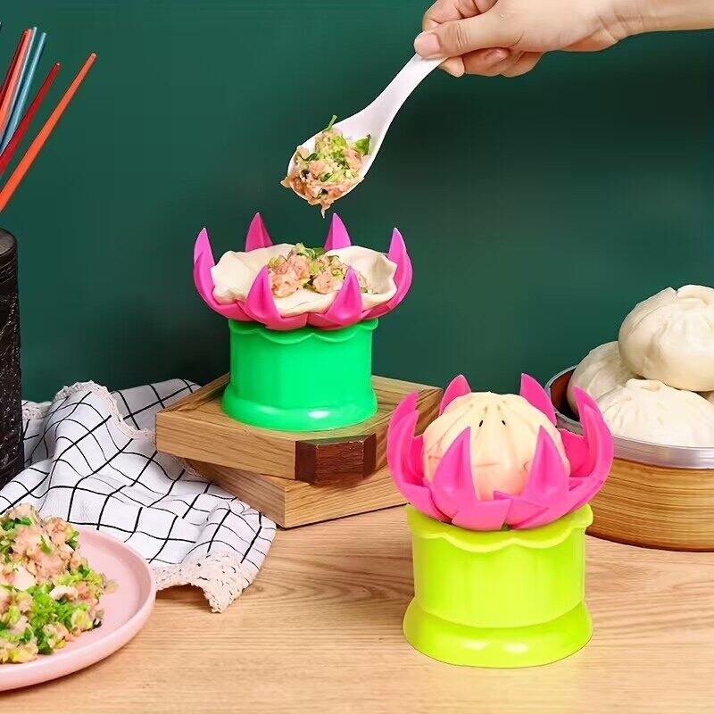 Picture of 2 Pcs Multi-Functional Dumpling & Bao Bun Maker Mould with Dough Cutter – Manual Momo, Dumpling, Baozi, Steamed Bun, Pie & Pastry Making Tool for Home Kitchen, Restaurant & Bakery - The Asia Express-Multicolor