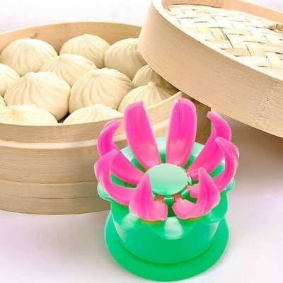 Picture of 2 Pcs Multi-Functional Dumpling & Bao Bun Maker Mould with Dough Cutter – Manual Momo, Dumpling, Baozi, Steamed Bun, Pie & Pastry Making Tool for Home Kitchen, Restaurant & Bakery - The Asia Express-Multicolor
