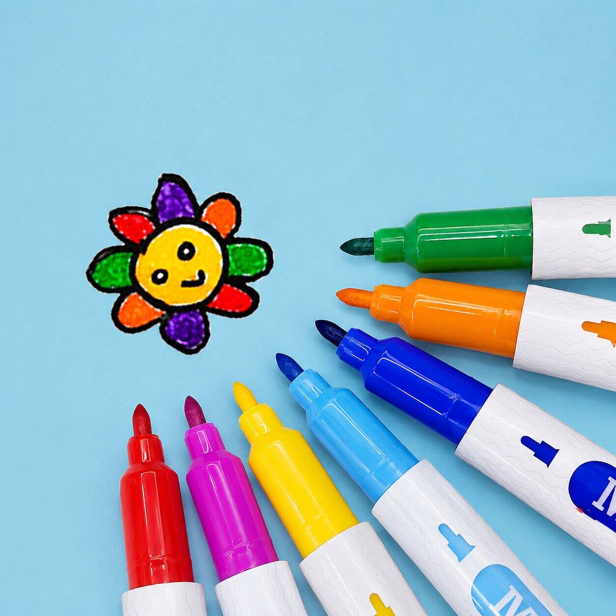 Picture of Magical Water Painting Pen Set – 12 Pcs Double-Ended Floating Marker Pens, Multicolor Doodle & Creative Drawing Educational Art Toy for Kids - The Asia Express-Multicolor