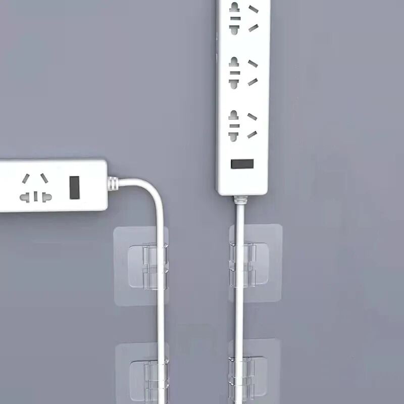 Picture of 2 Pcs Multipurpose Transparent Adhesive Hooks Strong Viscose Wall Mount Shelf Holder for Kitchen Wire and Hanging Accessories - The Asia Express