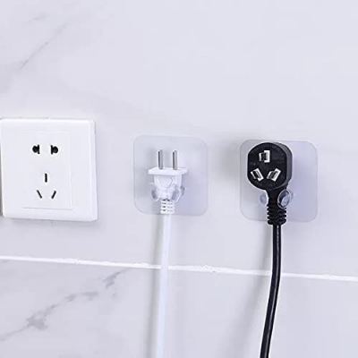 Picture of 5 PCS Transparent Strong Adhesive Wall Hooks Multi-Purpose Self-Stick Hangers for Keys, Power Plug, Kitchen, Bathroom, Door & Home Storage Organizer - The Asia Express