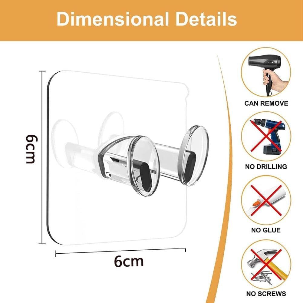 Picture of 5 PCS Transparent Strong Adhesive Wall Hooks Multi-Purpose Self-Stick Hangers for Keys, Power Plug, Kitchen, Bathroom, Door & Home Storage Organizer - The Asia Express