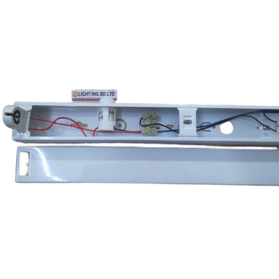 Picture of T8 Single Tube Shade (Complete fittings), Box Type with Electric Ballast and Holder EcoLX-White