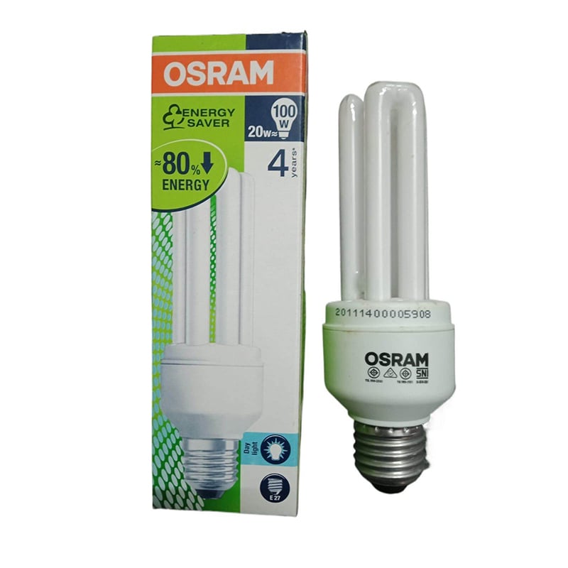 Picture of OSRAM 20W Duluxstar Energy Saving Lamp E27 Threed  Type white  Color 1075lm, Made in China-White