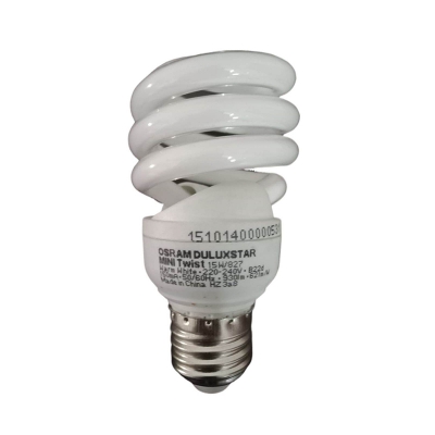 Picture of Osram 15W Energy Saving Mini Twist E27 Warm Color.Made In China-Yellow