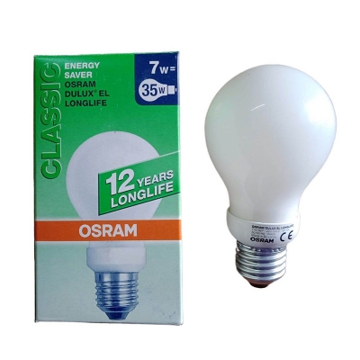 Picture of OSRAM 7W Energy Saving Lamp E27(Thread Type) Warm Color 220V AC 50Hz