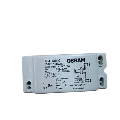 Picture of OSRAM 1X18W Electronic Ballast T8 220V AC, Made in India-Multi