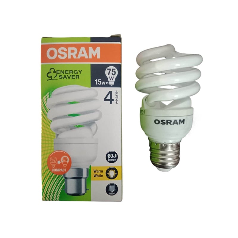 Picture of Osram 15W Energy Saving Mini Twist E27 Warm Color.Made In China-Yellow