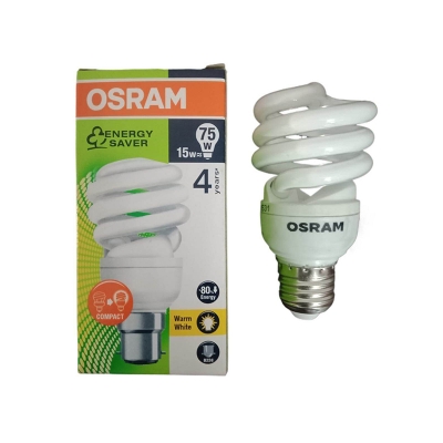 Picture of Osram 15W Energy Saving Mini Twist E27 Warm Color.Made In China-Yellow